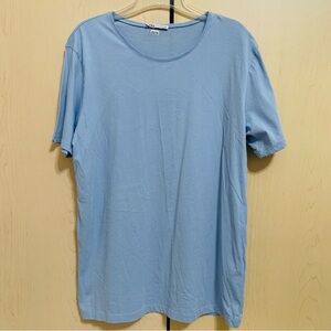 Zara Women's Short Sleeve Round Neck 100% Cotton T-Shirt Blue‎ Size XL